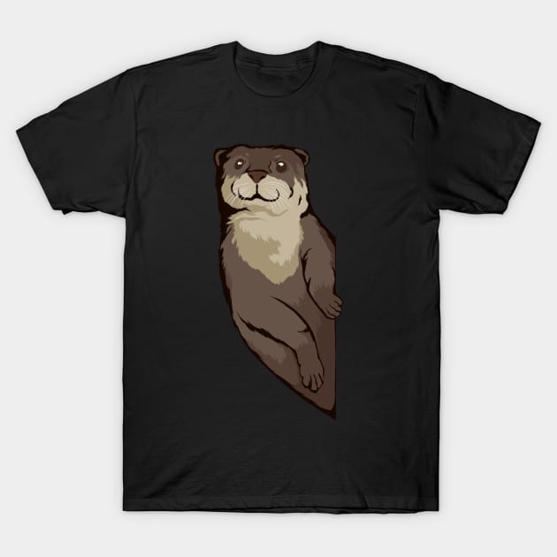 Sea Otter Looking From The Side T-Shirt by TheTeeBee